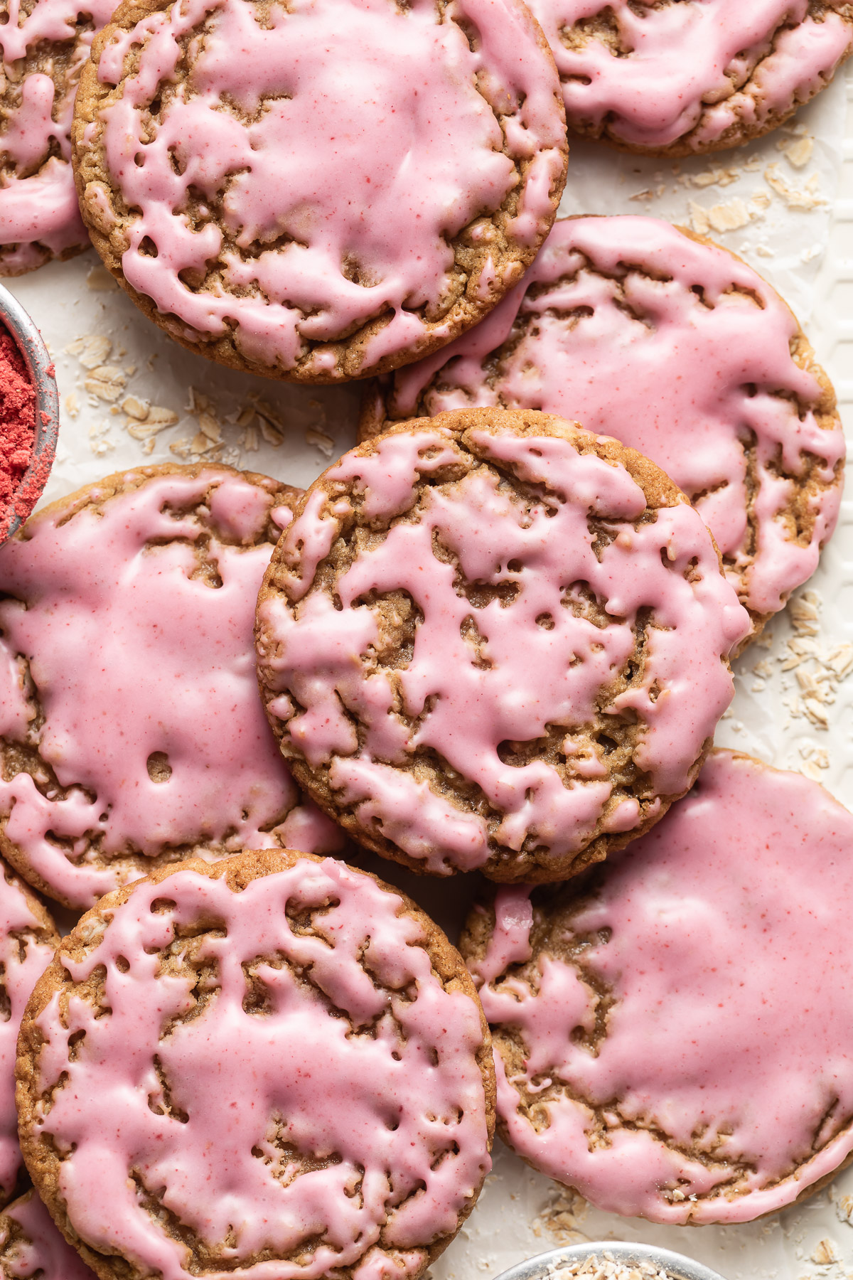 strawberry iced oatmeal cookies recipe