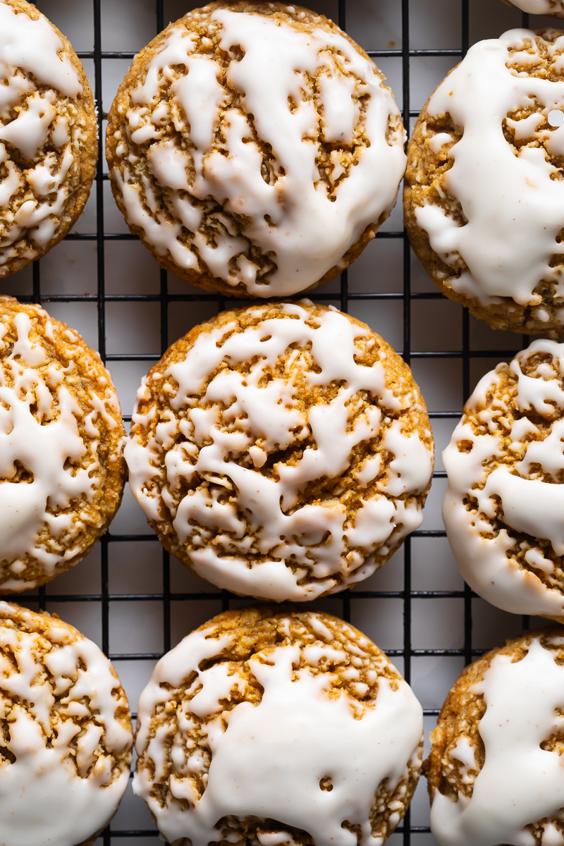 iced pumpkin oatmeal cookies recipe